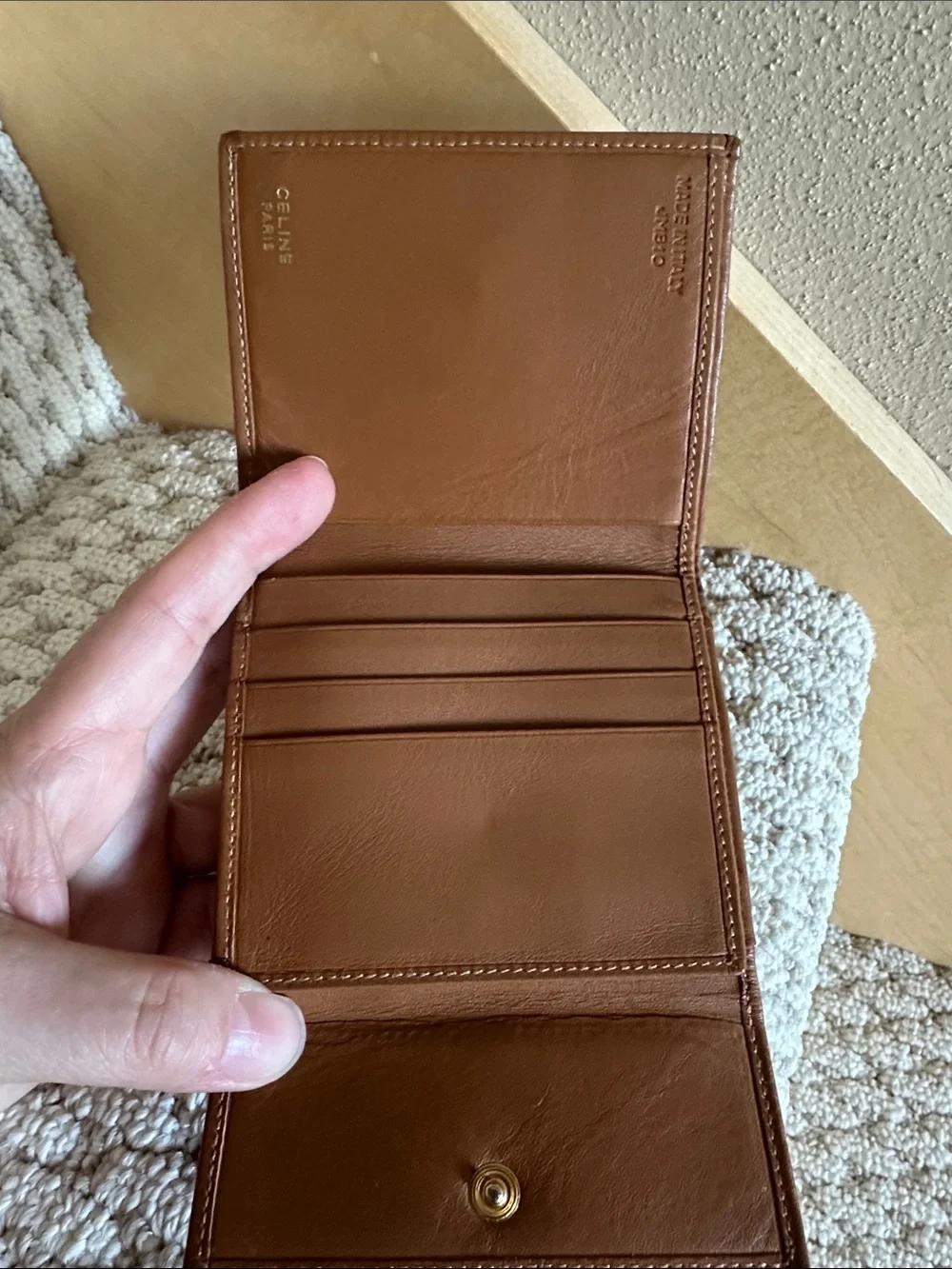Celine Vintage Macadam Triomphe Kiss Lock Wallet - Picture 9 of 16